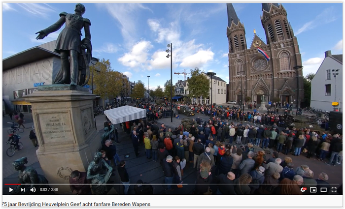 75 jaar Bevrijding Heuvelplein Geef acht fanfare Bereden Wapens