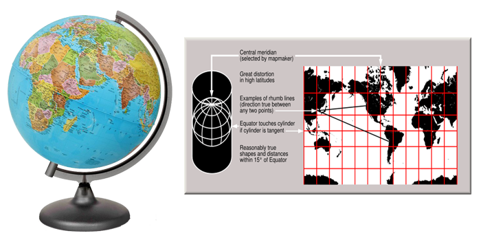 Globe Wereldkaart-Globe