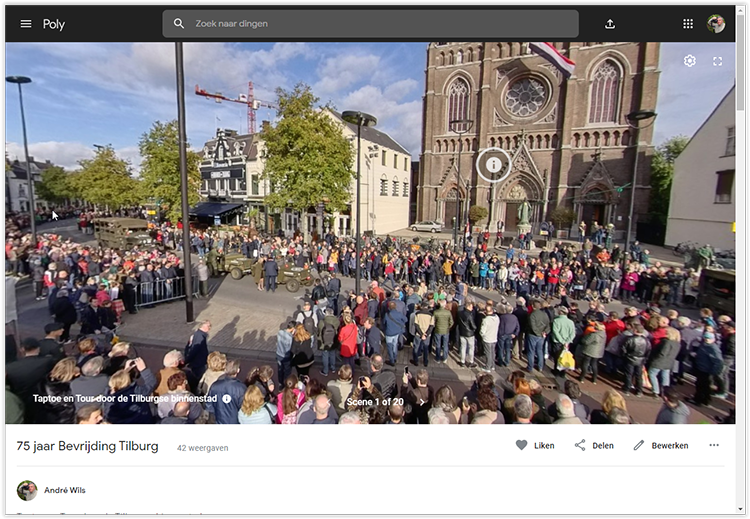 Beginscherm Google Tour