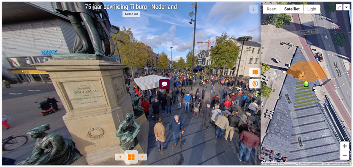 Thumbnail menu ingeklapt navigatie met pijlen - rechts locatie Heuvelplein