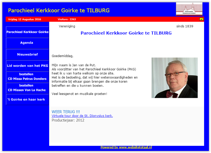 Ga naar de website Parochieel Kerkkoor Goirke te Tilburg