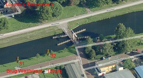 Brug Waalstraat locatie's
