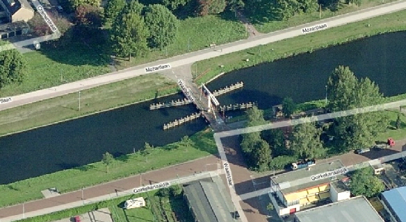 Luchtfoto Bing maps Waalstraat