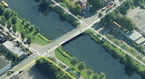 Luchtfoto Bing maps Piusbrug